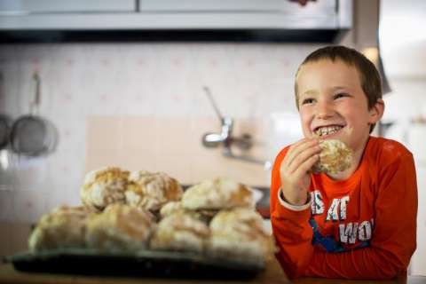 Pane di fattoria appena sfornato